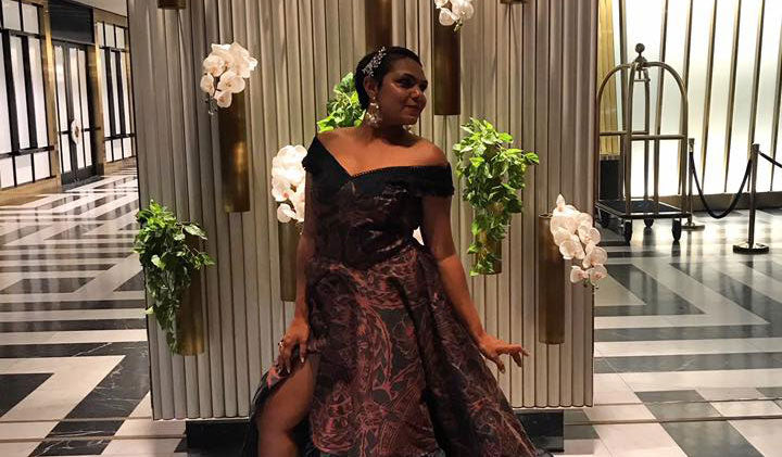 Rarriwuy Hick wears Evana Couture at AACTA Awards 2018