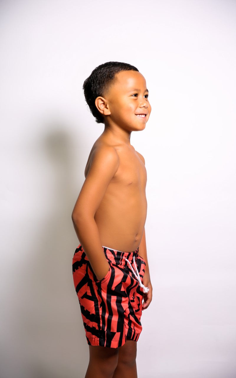 BOYS CORAL ELEI PRINT BOARD SHORTS