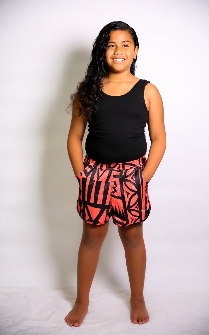 GIRLS CORAL ELEI PRINT BOARD SHORTS