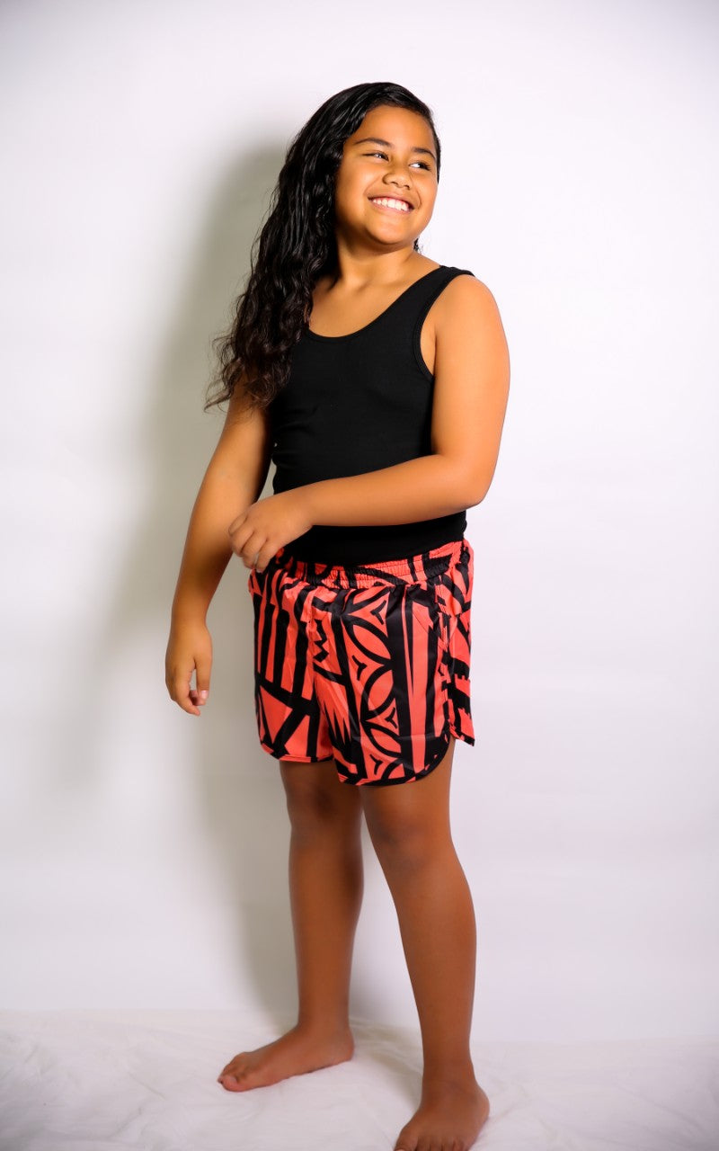 GIRLS CORAL ELEI PRINT BOARD SHORTS