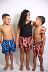 BOYS BLUE ELEI PRINT BOARD SHORTS