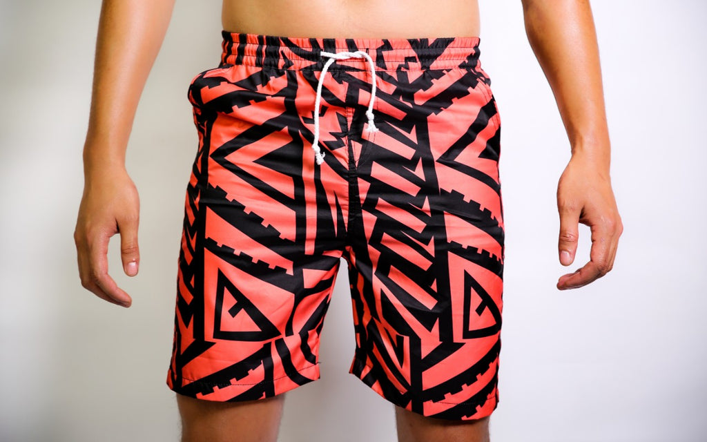 MENS CORAL ELEI PRINT BOARD SHORTS