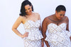 EC PEPLUM FRILL DRESS WHITE