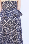 EC PEPLUM FRILL DRESS BEIGE